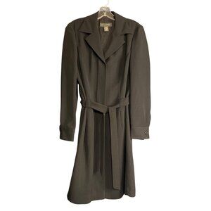 Banana Republic Vintage Black Trench Dress Coat Size 6